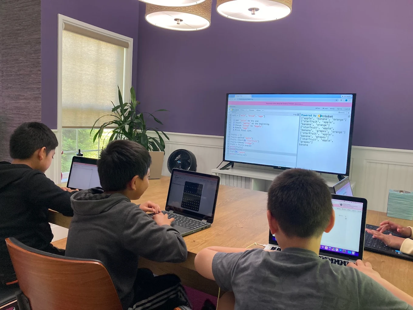 Small group weekly coding class