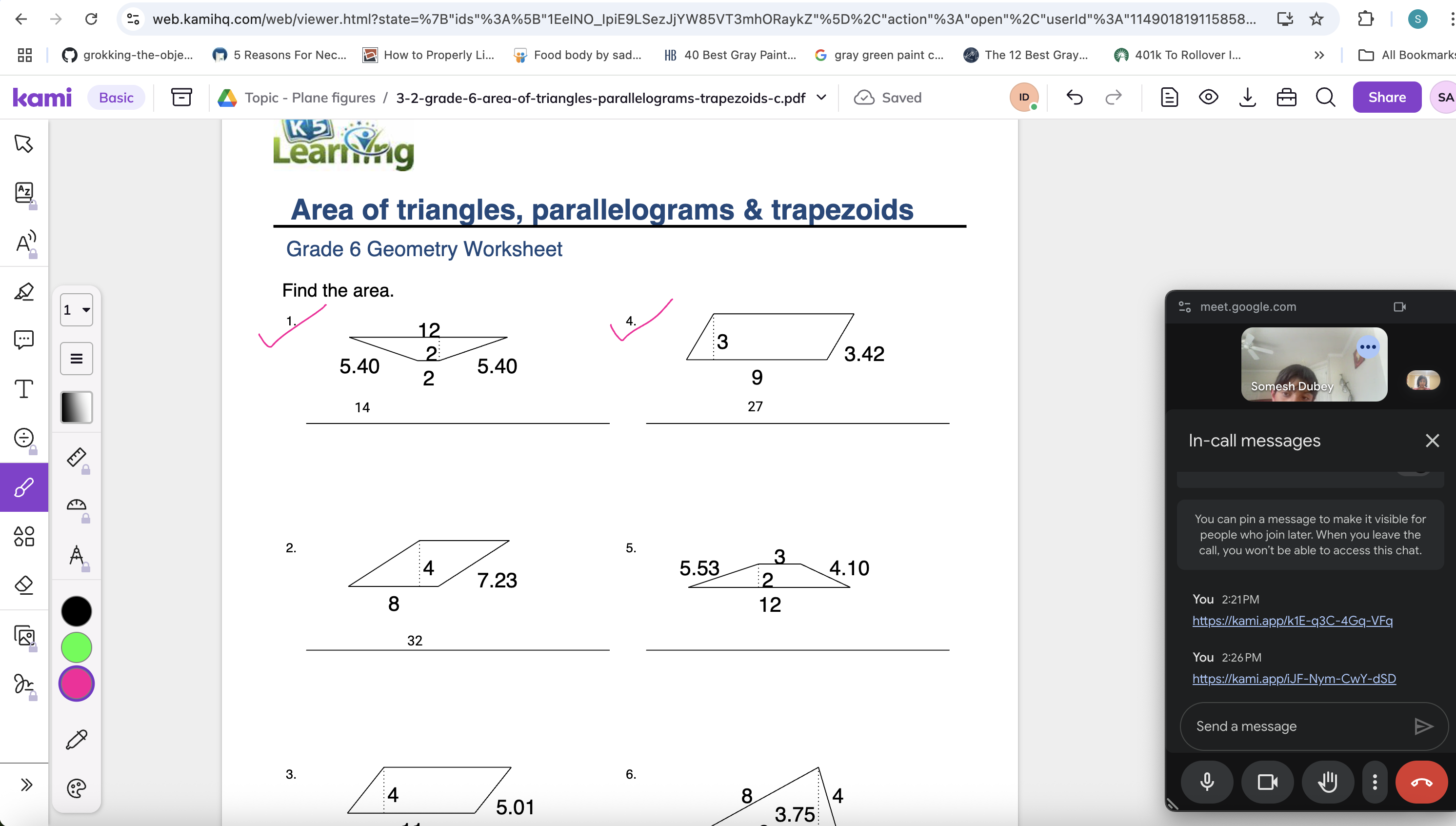 Online worksheets