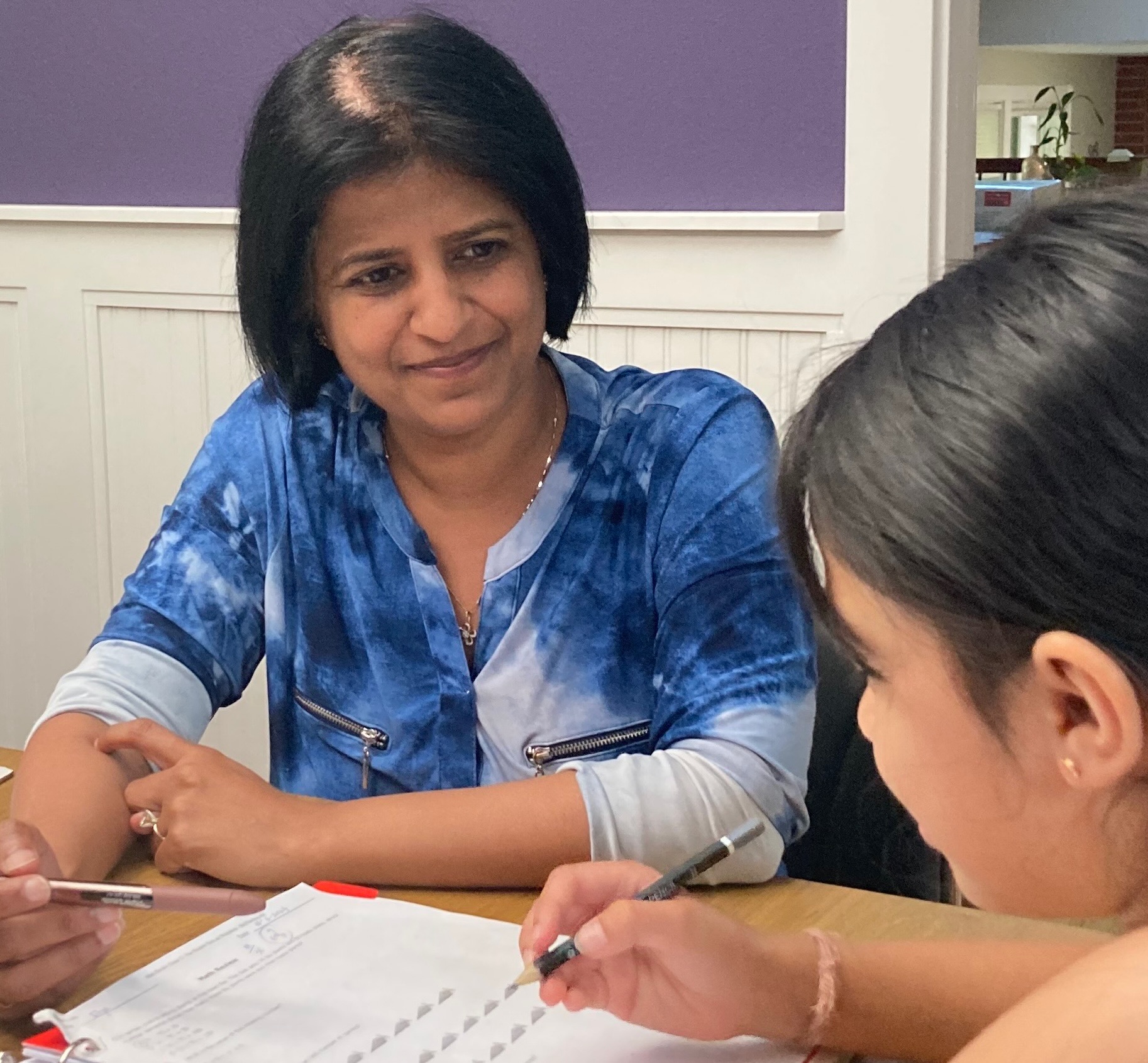 In-home tutoring session